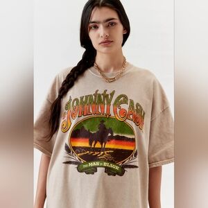 Johnny Cash Man In Black T-Shirt Dress